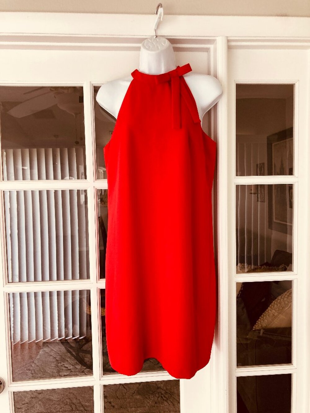 Maggy London Red Halter Style Party Dress 6